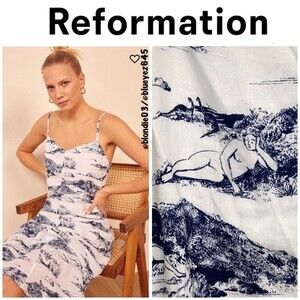 Reformation Gisele linen dress in Covina print XS